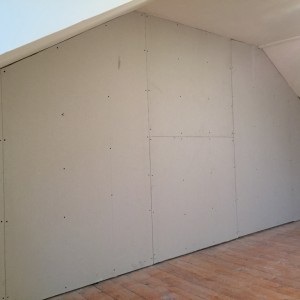 platerboarded wall