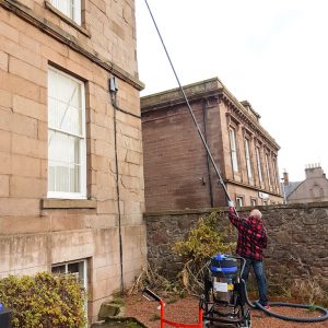 Gutter cleaning at Evan Street, Stonehaven