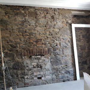 Gable wall with new lintels