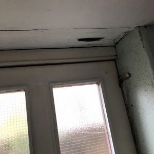 Original timber lintel in place