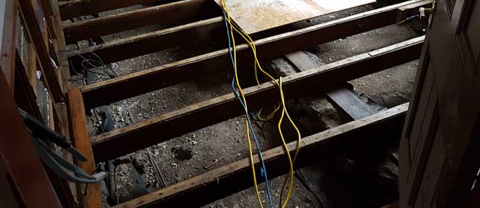 joists treated with a dual purpose solution